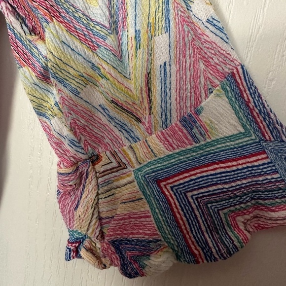 Zac & Rachel 3/4 Ruffle Sleeve Button Front Top - Picture 7 of 7